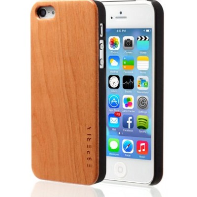 DREVENÝ KRYT PRE IPHONE 5/5S ESPERIA ECLAT – ČEREŠŇA